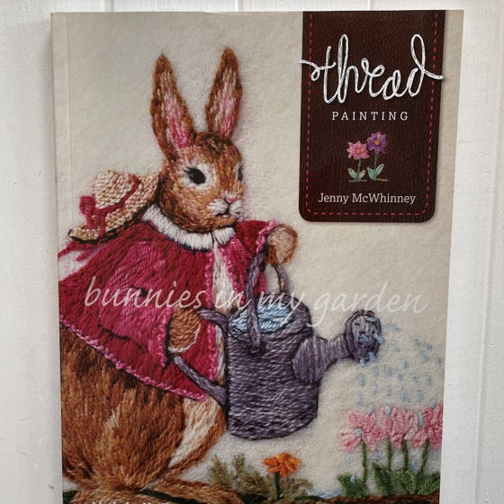 Bunnies in my Garden Thread Painting