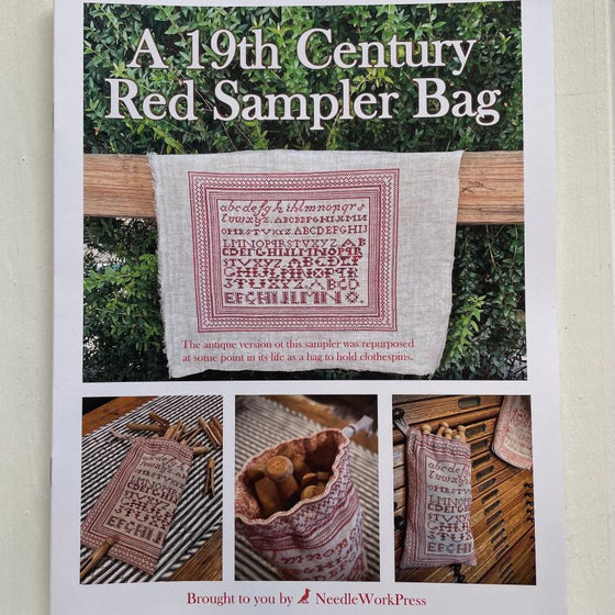 A 19th Century Red Sampler Bag