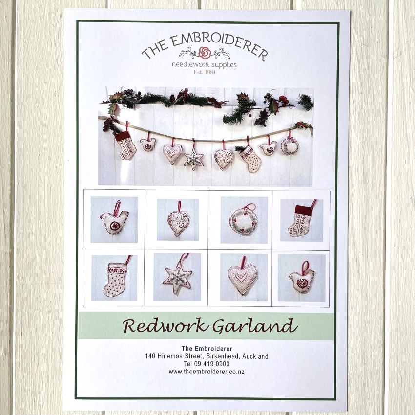Redwork Garland