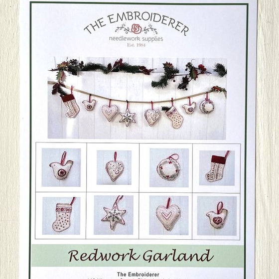Redwork Garland