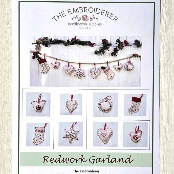 Redwork Garland