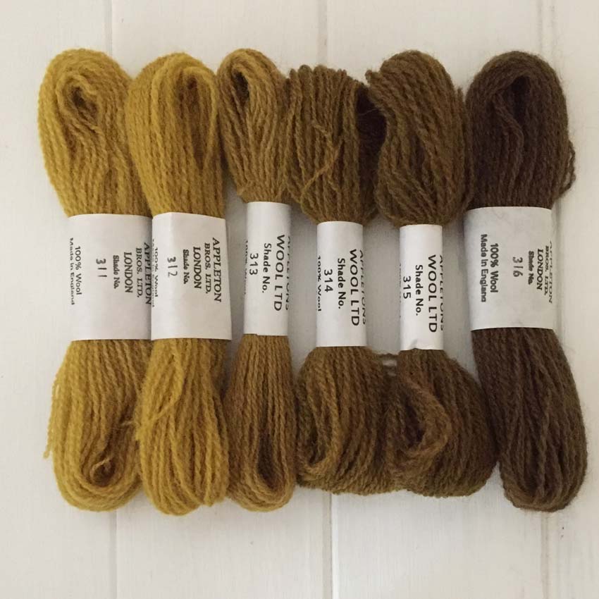 Appleton Wools Brown Olive 311-316